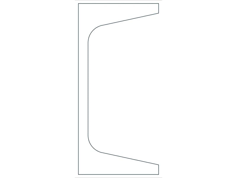 C3X4.1 Steel Section CAD block — line drawing preview of the DWG file