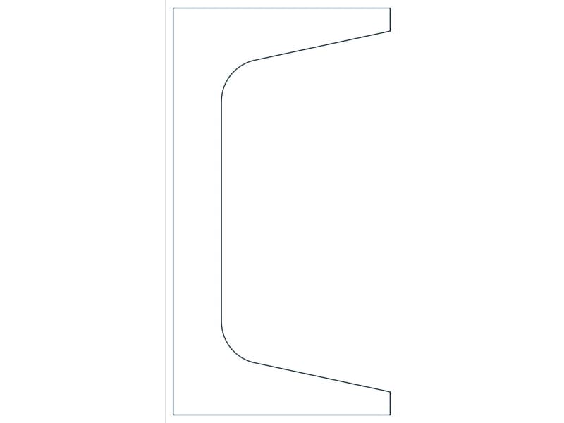 C3X6 Steel Section CAD block — line drawing preview of the DWG file