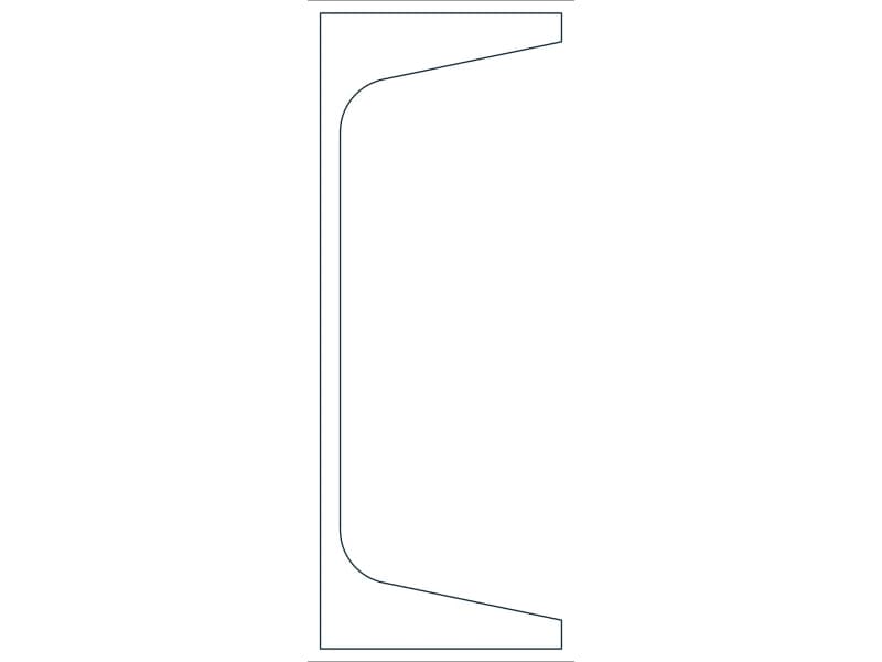 C4X4.5 Steel Section CAD block — line drawing preview of the DWG file