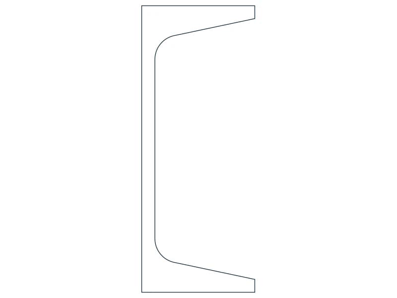 C4X5.4 Steel Section CAD block — line drawing preview of the DWG file