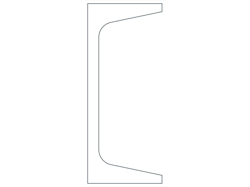 C4X6.25 Steel Section CAD block — line drawing preview of the DWG file