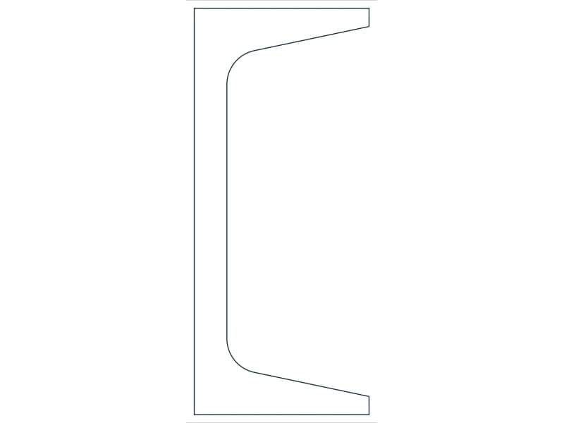C4X7.25 Steel Section CAD block — line drawing preview of the DWG file