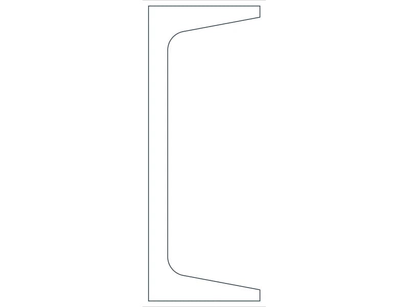 C5X9 Steel Section CAD block — line drawing preview of the DWG file