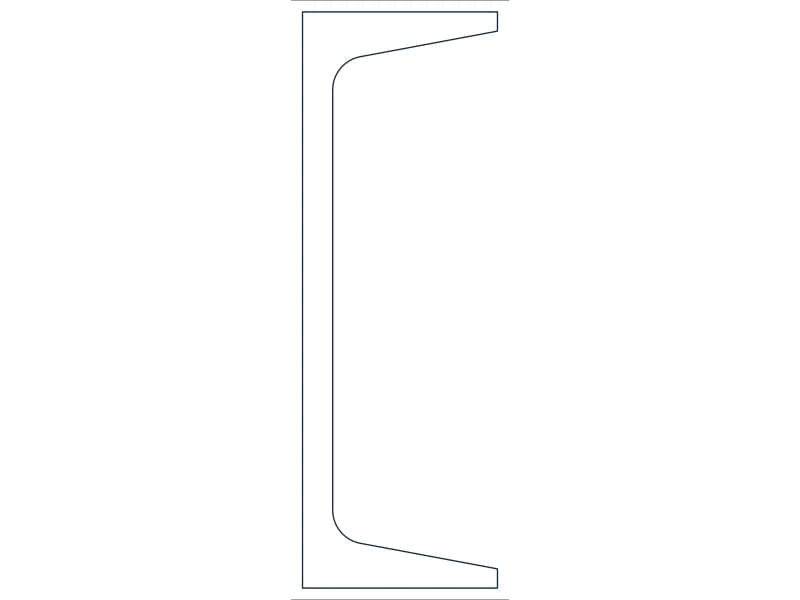 C6X10.5 Steel Section CAD block — line drawing preview of the DWG file