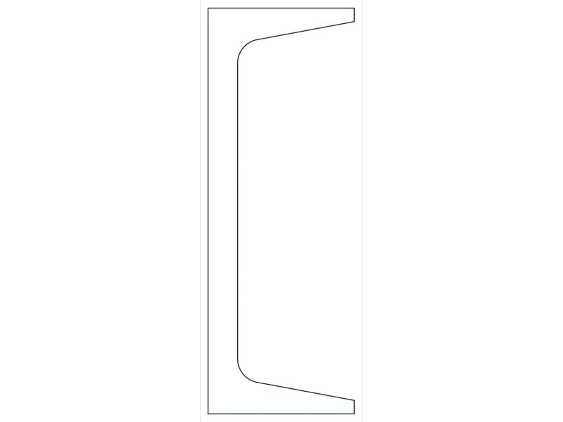 C6X13 Steel Section CAD block — line drawing preview of the DWG file