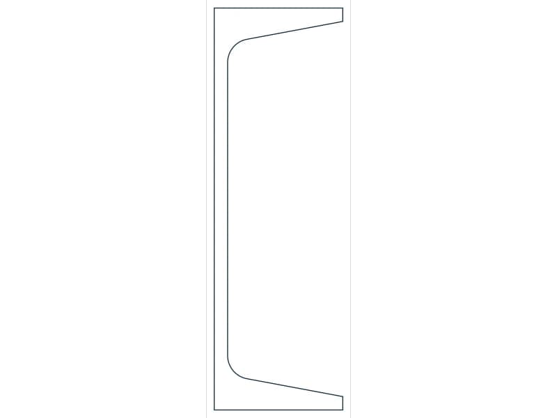 C6X8.2 Steel Section CAD block — line drawing preview of the DWG file