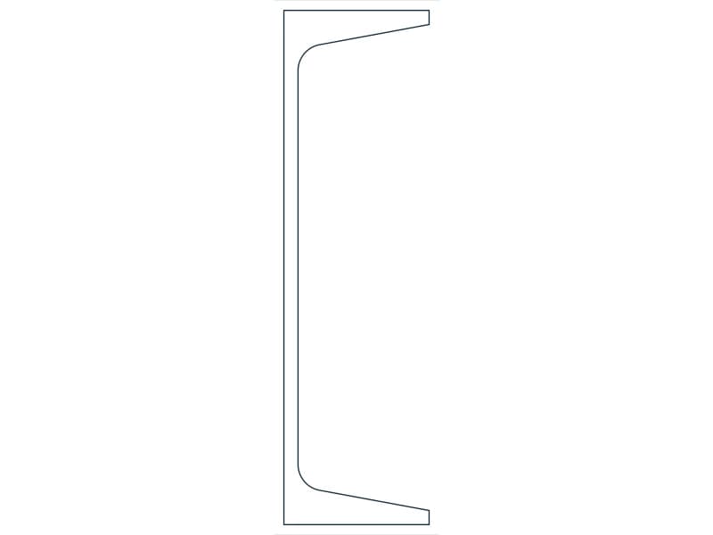 C8X11.5 Steel Section CAD block — line drawing preview of the DWG file