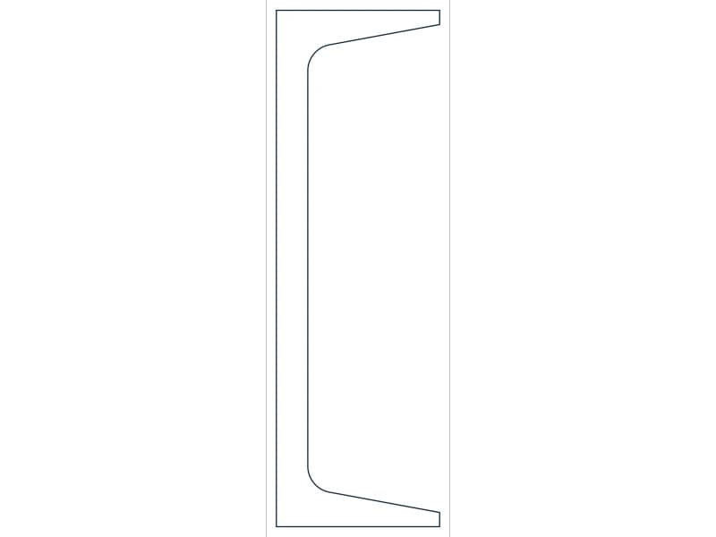 C8X18.75 Steel Section CAD block — line drawing preview of the DWG file