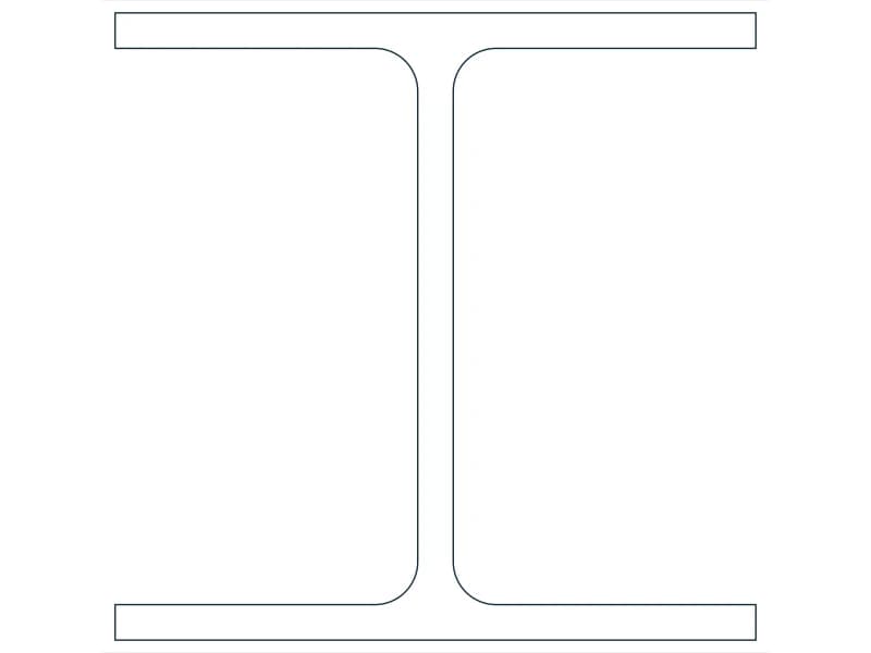 HP10X57 Steel Section CAD block — line drawing preview of the DWG file