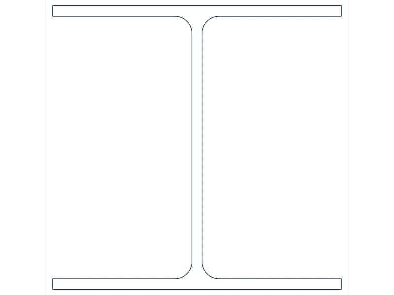HP12X53 Steel Section CAD block — line drawing preview of the DWG file