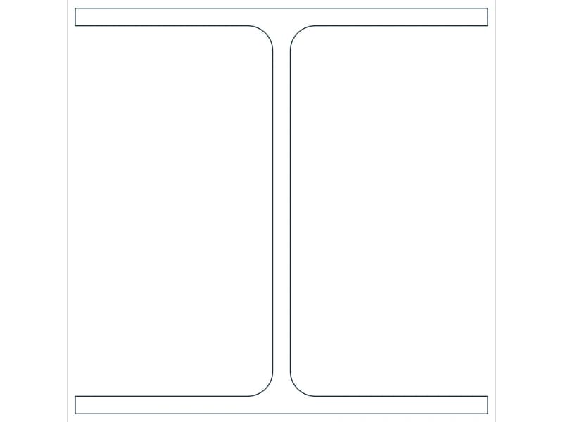 HP12X63 Steel Section CAD block — line drawing preview of the DWG file