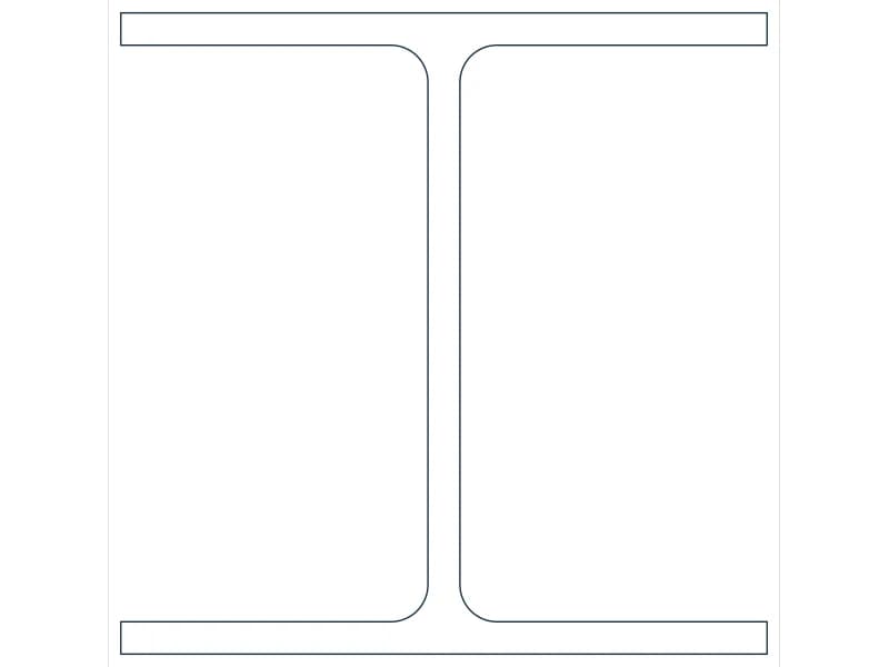 HP12X74 Steel Section CAD block — line drawing preview of the DWG file