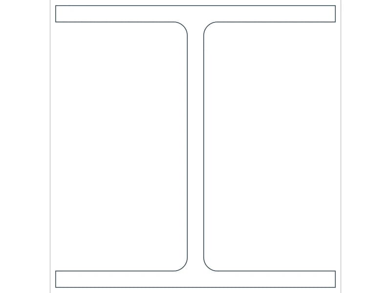 HP12X89 Steel Section CAD block — line drawing preview of the DWG file