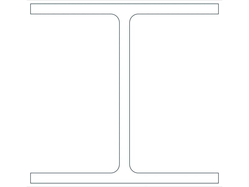 HP14X117 Steel Section CAD block — line drawing preview of the DWG file