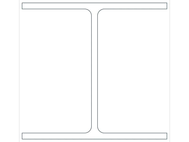 HP14X89 Steel Section CAD block — line drawing preview of the DWG file