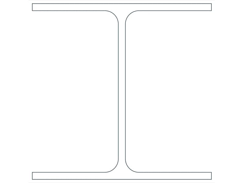 HP16X101 Steel Section CAD block — line drawing preview of the DWG file