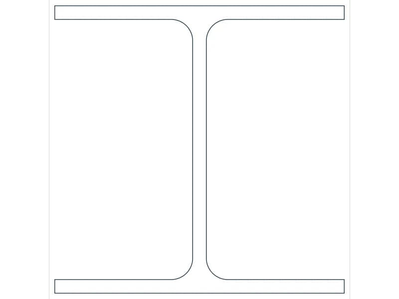 HP16X121 Steel Section CAD block — line drawing preview of the DWG file