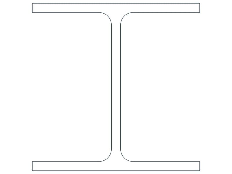 HP16X141 Steel Section CAD block — line drawing preview of the DWG file