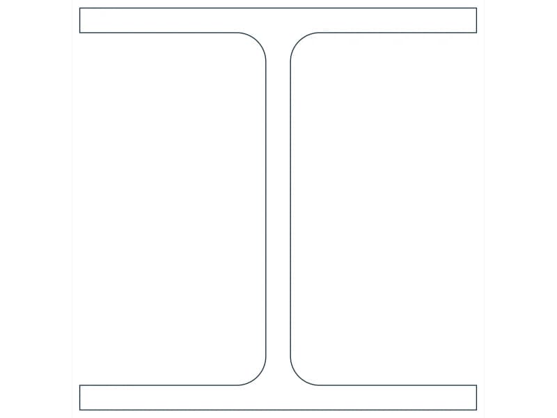 HP16X162 Steel Section CAD block — line drawing preview of the DWG file