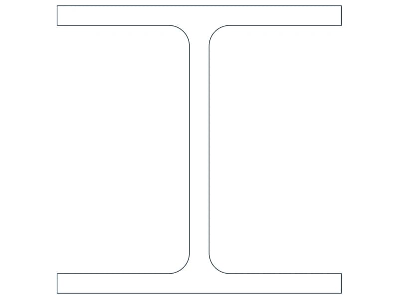 HP16X183 Steel Section CAD block — line drawing preview of the DWG file