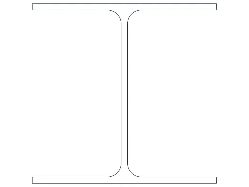 HP16X88 Steel Section CAD block — line drawing preview of the DWG file