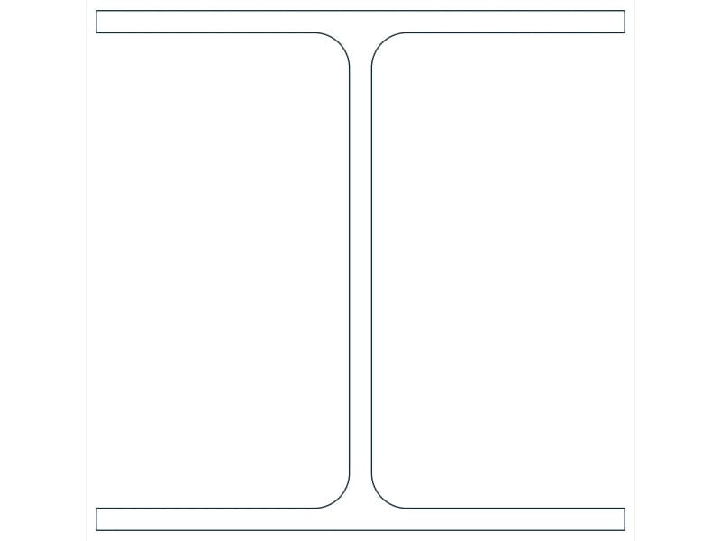 HP18X135 Steel Section CAD block — line drawing preview of the DWG file