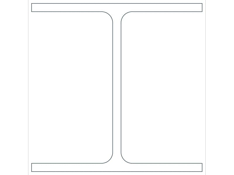 HP18X157 Steel Section CAD block — line drawing preview of the DWG file