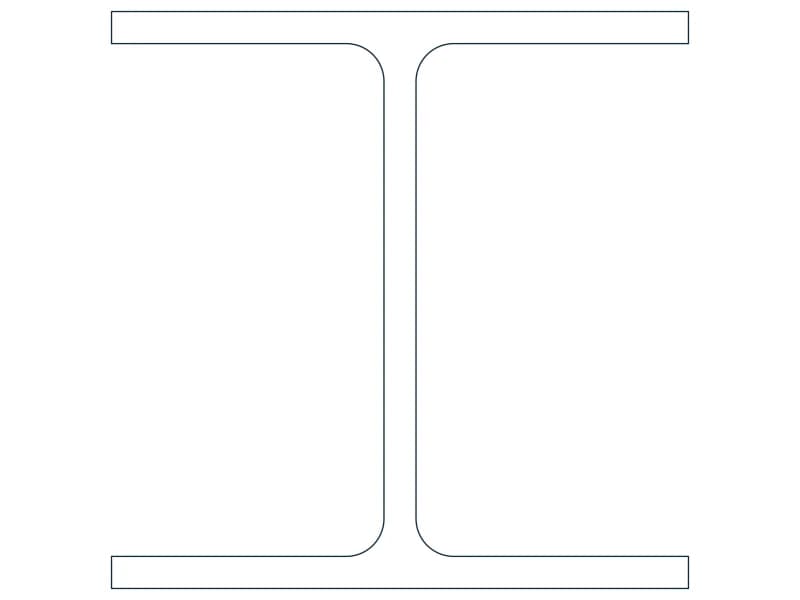 HP18X181 Steel Section CAD block — line drawing preview of the DWG file