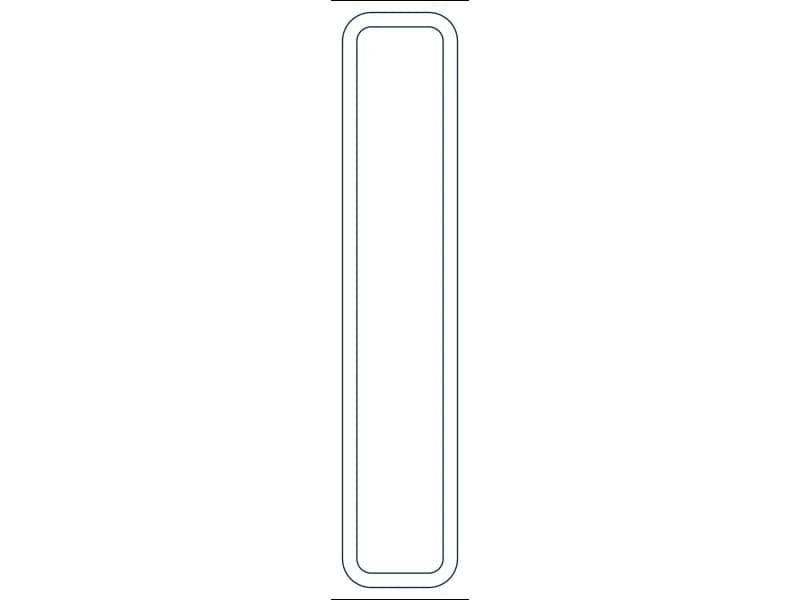 كتلة CAD مقطع فولاذي HSS10X2X1/4 — معاينة رسم خطي لملف DWG