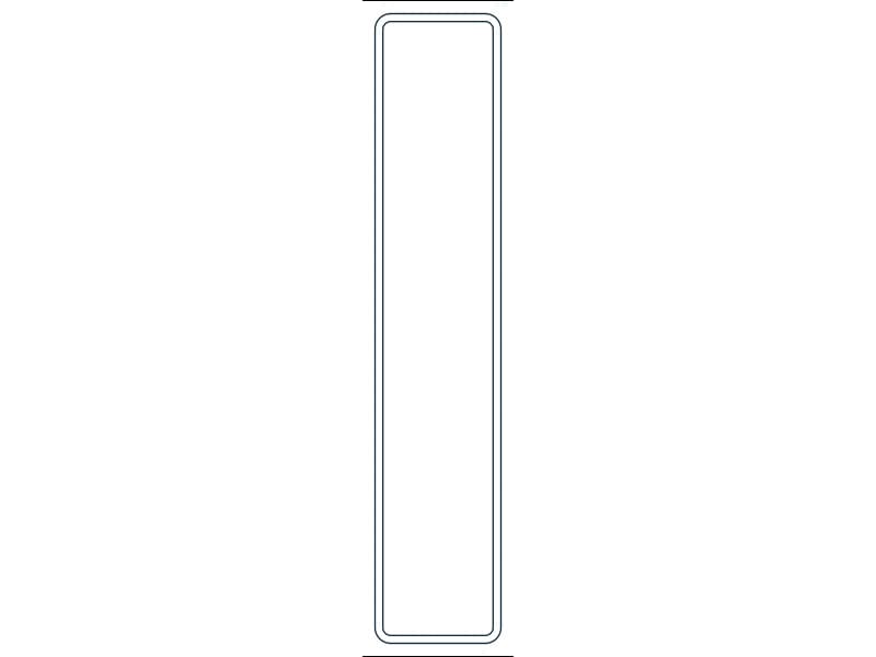 كتلة CAD مقطع فولاذي HSS10X2X1/8 — معاينة رسم خطي لملف DWG