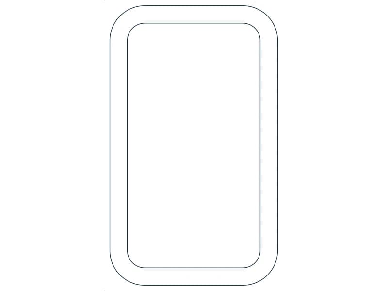 كتلة CAD مقطع فولاذي HSS10X6X5/8 — معاينة رسم خطي لملف DWG