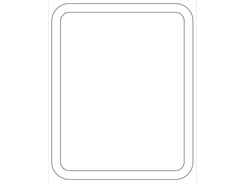 كتلة CAD مقطع فولاذي HSS10X8X1/2 — معاينة رسم خطي لملف DWG