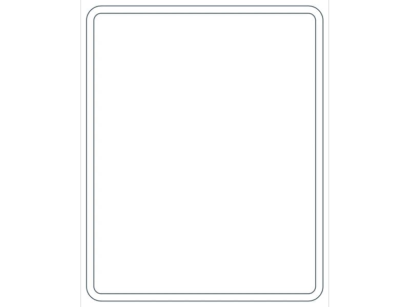 كتلة CAD مقطع فولاذي HSS10X8X1/4 — معاينة رسم خطي لملف DWG