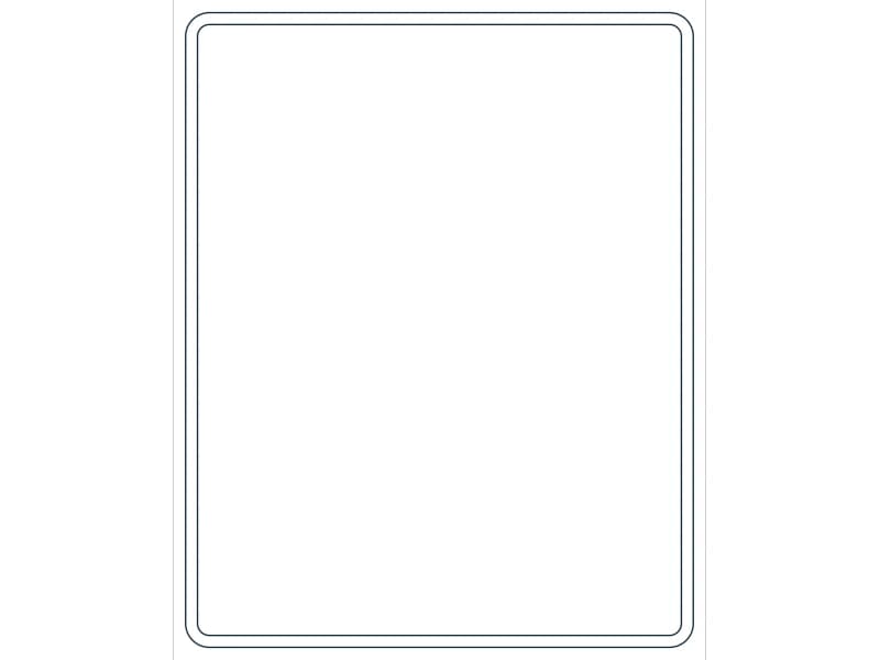 كتلة CAD مقطع فولاذي HSS10X8X3/16 — معاينة رسم خطي لملف DWG