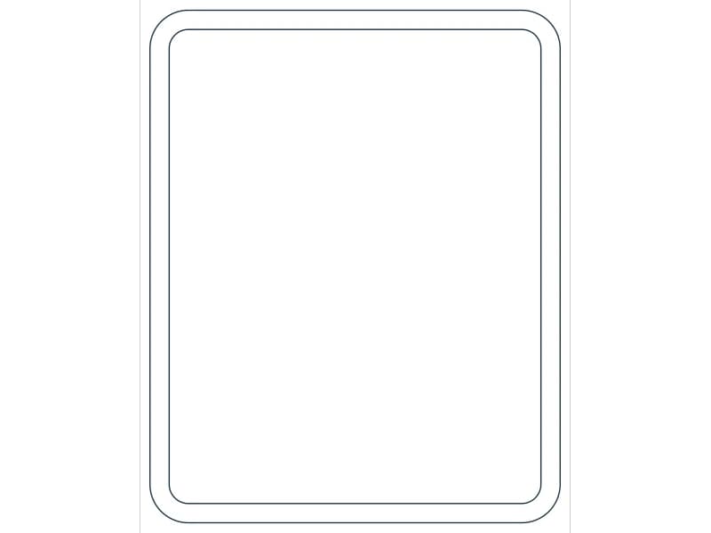 كتلة CAD مقطع فولاذي HSS10X8X3/8 — معاينة رسم خطي لملف DWG