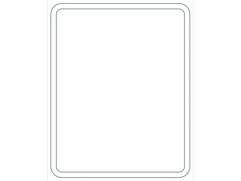 كتلة CAD مقطع فولاذي HSS10X8X5/16 — معاينة رسم خطي لملف DWG