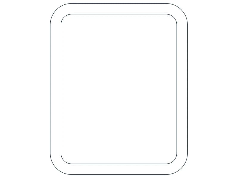 كتلة CAD مقطع فولاذي HSS10X8X5/8 — معاينة رسم خطي لملف DWG