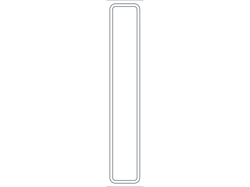 كتلة CAD قطاع فولاذي HSS12X2X3/16 — معاينة رسم خطي لملف DWG