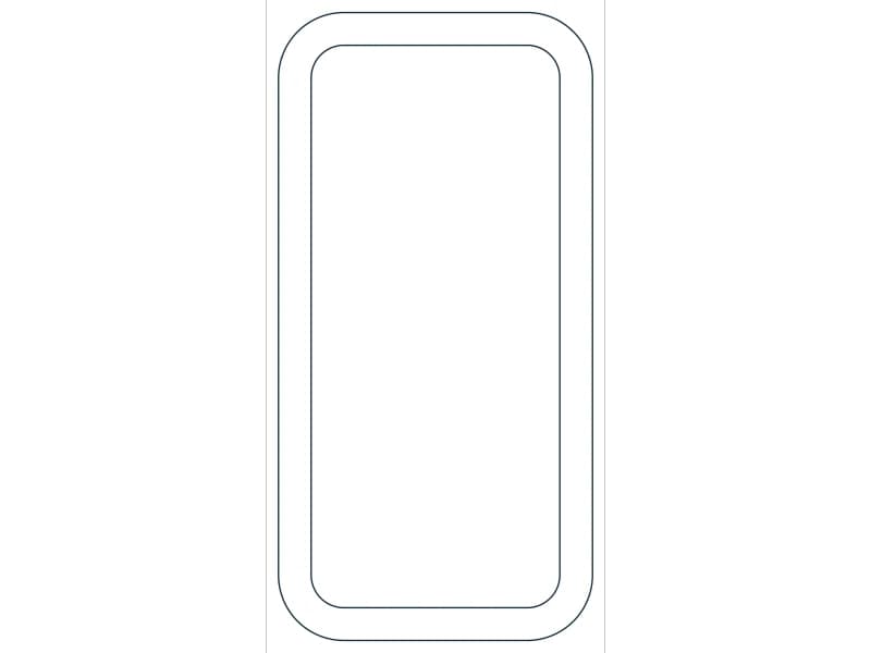 كتلة CAD قطاع فولاذي HSS12X6X5/8 — معاينة رسم خطي لملف DWG