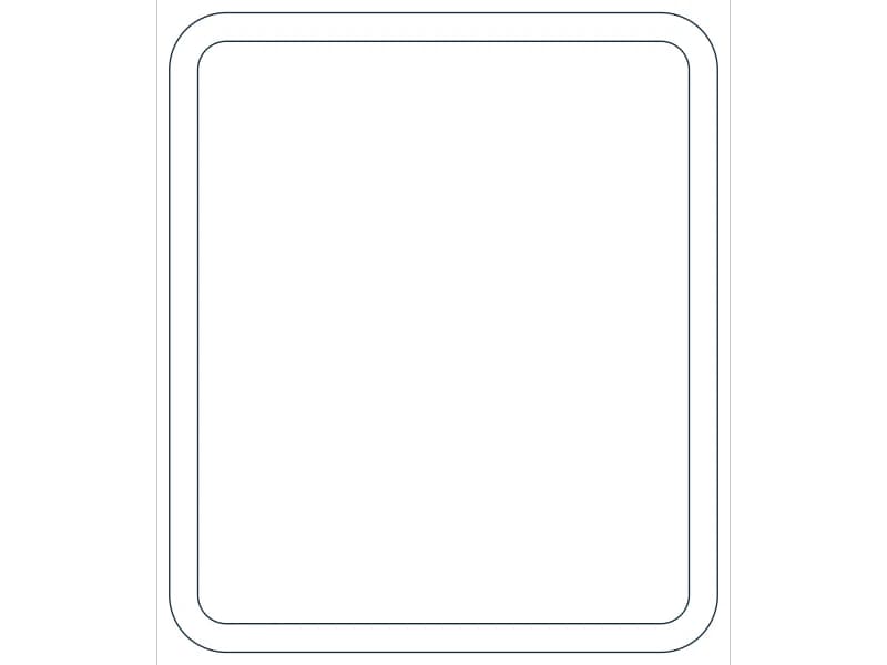 كتلة CAD قطاع فولاذي HSS14X12X5/8 — معاينة رسم خطي لملف DWG