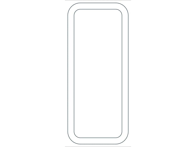 كتلة CAD قطاع فولاذي HSS14X6X5/8 — معاينة رسم خطي لملف DWG