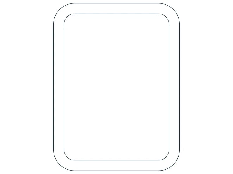 كتلة CAD قطاع فولاذي HSS16X12X1 — معاينة رسم خطي لملف DWG