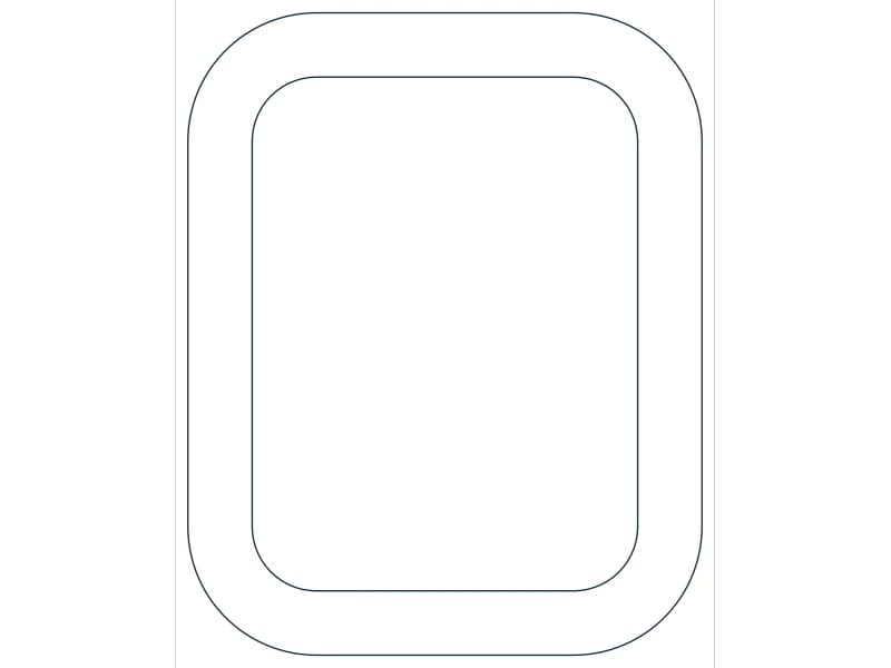 كتلة CAD مقطع فولاذي HSS2-1/2X2X1/4 — معاينة رسم خطي لملف DWG