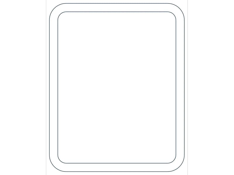 كتلة CAD مقطع فولاذي HSS2-1/2X2X1/8 — معاينة رسم خطي لملف DWG