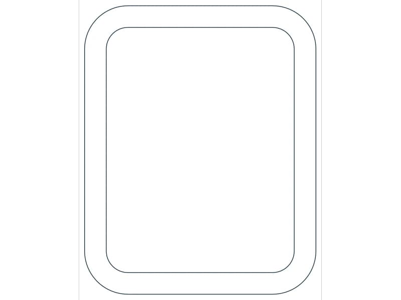 كتلة CAD مقطع فولاذي HSS2-1/2X2X3/16 — معاينة رسم خطي لملف DWG