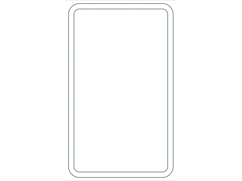 كتلة CAD قطاع فولاذي HSS20X12X5/8 — معاينة رسم خطي لملف DWG