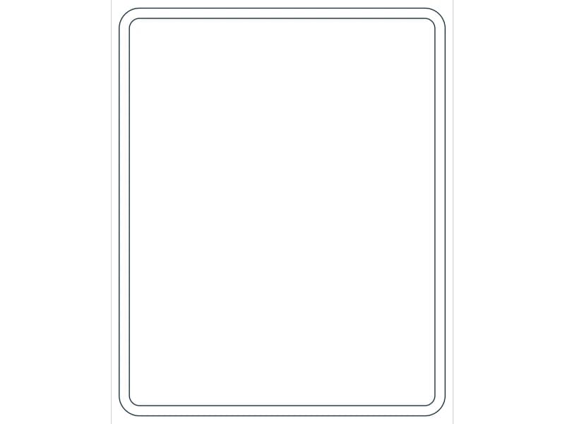 كتلة CAD قطاع فولاذي HSS20X16X1/2 — معاينة رسم خطي لملف DWG