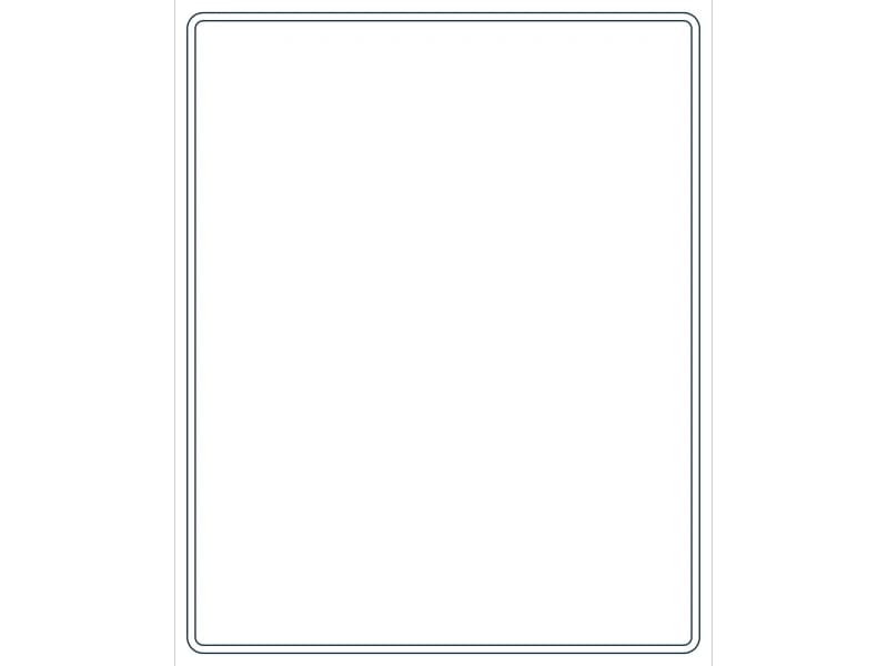 كتلة CAD قطاع فولاذي HSS20X16X1/4 — معاينة رسم خطي لملف DWG