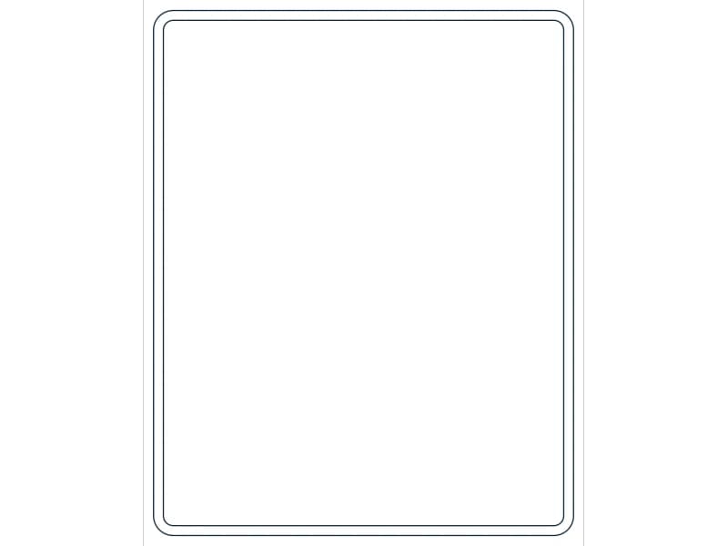 كتلة CAD قطاع فولاذي HSS20X16X3/8 — معاينة رسم خطي لملف DWG