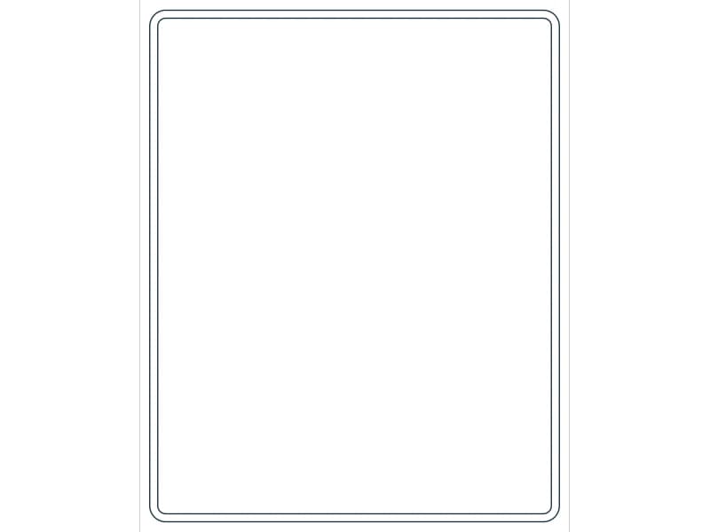 كتلة CAD قطاع فولاذي HSS20X16X5/16 — معاينة رسم خطي لملف DWG